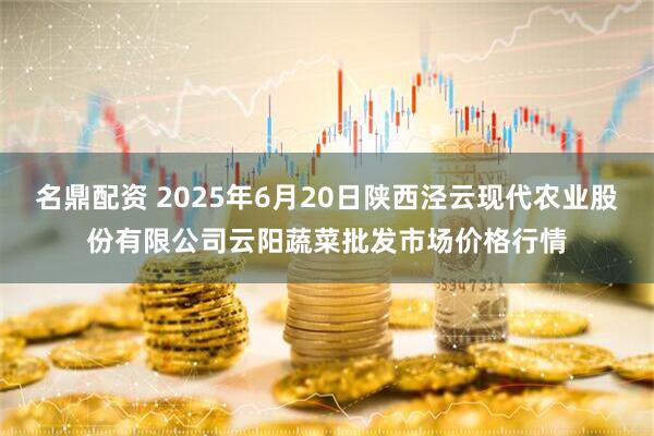 名鼎配资 2025年6月20日陕西泾云现代农业股份有限公司云阳蔬菜批发市场价格行情