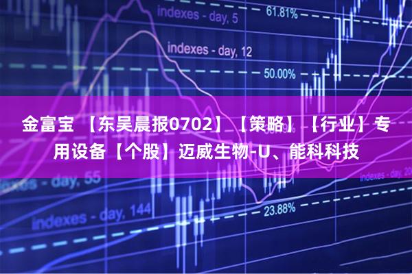 金富宝 【东吴晨报0702】【策略】【行业】专用设备【个股】迈威生物-U、能科科技