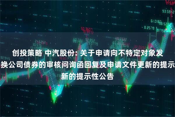 创投策略 中汽股份: 关于申请向不特定对象发行可转换公司债券的审核问询函回复及申请文件更新的提示性公告